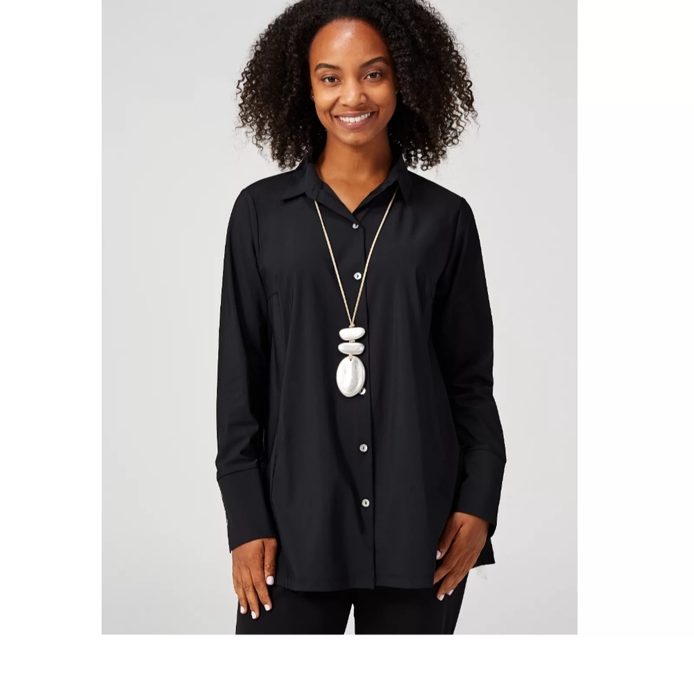 Marla Wynne BLACK Button Down Shirt